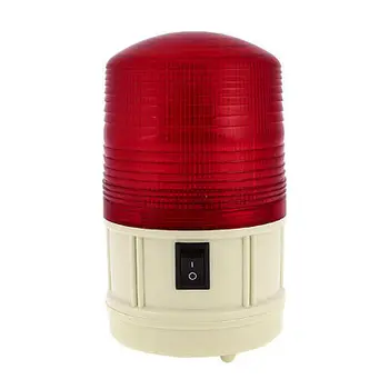 Индустриална отбивка сигнална лампа DC6V 17 x с led светкавица червен цвят с превключвател