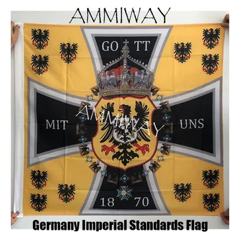 AMMEWAY Всякакъв Размер Немски Флаг Стандарти на Императорското Семейство Германия Версия Kronprinzenstandarte Немски Знамена и банери