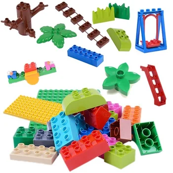 Големи Строителни Блокове, Аксесоари САМ Block Parts Съвместими Маркови Тухли Люлки, виенско Колело Забавни Играчки за Деца, Подарък