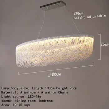 Висящи лампи 2023 led висящи лампи Съвременно кръгъл пръстен с пискюл Интериора на дома хол Сребърен подвесное осветление