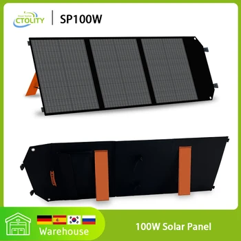 Комплект преносими гъвкави слънчеви панели 18 100 W, в комплект за дома, на къмпинг, за пътуване и за зарядното устройство, на Склад в ЕС, Бърза доставка