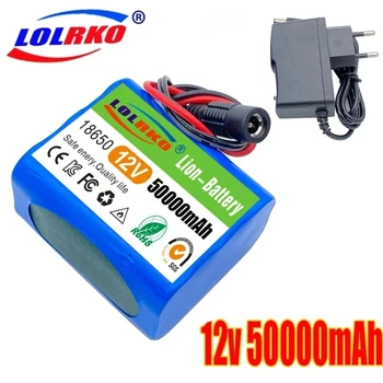 Батерия 12 В 50000mah 18650 Li-ion 50Ah, зарядни батерии със защита от литиеви батерии BMS + зарядно устройство 12,6 В