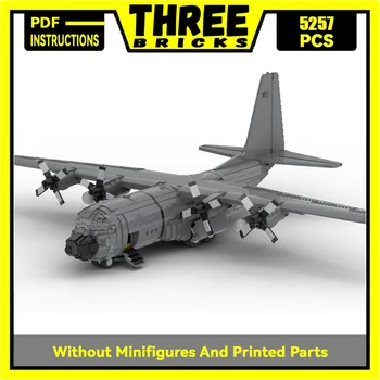 Военната Серия Moc Строителни Блокове 1:38 Мащаба на Legacy C-130H Hercules Модел на Технология Тухли САМ Сглобяване на Самолет за Играчки За Деца