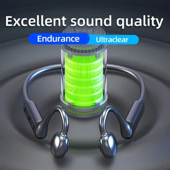 Слушалки с костна проводимост, безжична Bluetooth 5.1, не в ухото, за хендсфри, спортни игри, ухото на куката Hi-Fi слушалки
