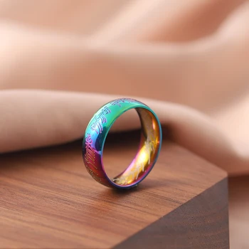 Комплект пръстени от неръждаема Стомана, мъжки и женски пръстен, нормално пръстен, позлатените, посеребренное пръстен