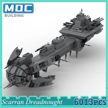 Космическа война Военната серия Scarran Dreadnought Moc градивните елементи на класическия модел на изтребител-носител на Тухли САМ Детски играчки, Подаръци