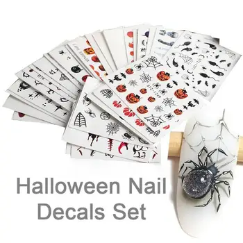 Добри тънки стикери от фолио за нокти, декорация за нокти на Хелоуин, лесно се нанася, без мирис, декорации за нокти, за да маникюрного салон