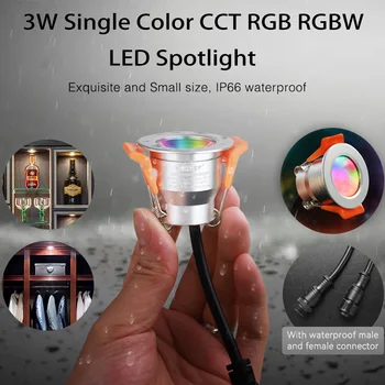 Miboxer Мини 3 Watt Led Лампа Водоустойчив Одноцветный CCT RGB RGBW С Регулируема Яркост Хирургична Лампа За Гардероб, Ювелирны