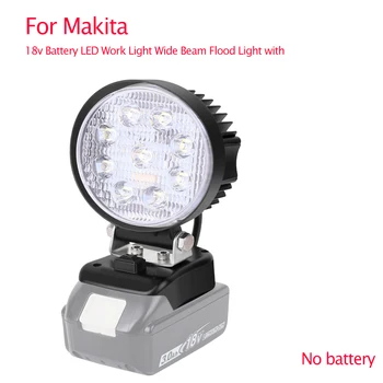 Безжична led лампа за батерията, Makita 18v led работна лампа с широк лъч светлина с по-добра защита от ниско напрежение