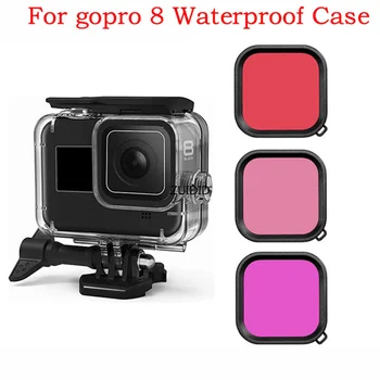 ZUIDID Водоустойчив Калъф за GoPro Hero 8 Черни Аксесоари 60 М Корпус за Гмуркане, Защитно покритие, Подводен Обвивка, Камера Go Pro 8