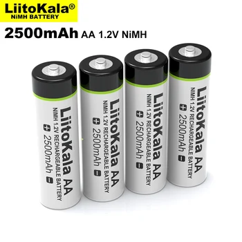 12шт Liitokala 1.2 V AA 2500mAh NiMH Акумулаторна батерия за температура на оръжие мишка и Дистанционно играчка Електрически вентилатор на Батерията