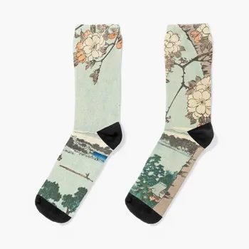 Утагава Хиросигэ - река Сумида, Гора на Бога на Водата, в Masaki Чорапи Дамски къси чорапи, Чорапи мъжки памучни Аржентина