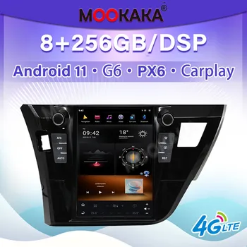 За TOYOTA Corolla 2014-2016, автомобилното радио в стил PX6 Tesla, мултимедиен плеър с Android 11, GPS-навигация, DSP, auto стерео главното устройство