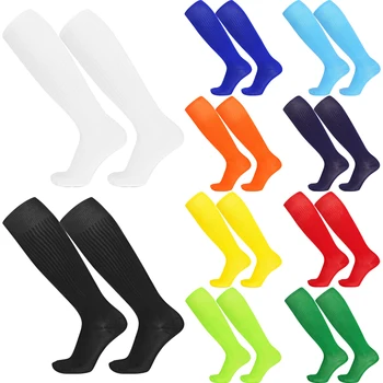 Нови обикновена мини футболни чорапи за състезания, дълги мъжки женски футболни чорапи за спорт на открито, дишащи футболни чорапи