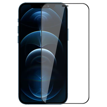 Ультратонкое Закалено стъкло 2 в 1 с пълно покритие за iPhone 12 Pro Max, Защитно фолио NILLKIN Super Clean за екрана с Капак за фотоапарата