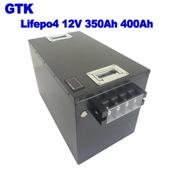 GTK Lifepo4 LFP 12v 350Ah 400Ah Батерия Дълбоко Цикъл На Слънчева Енергия от Вятъра Лодка EV RV UPS UPS 4WD Autoloader + Зарядно Устройство 20A