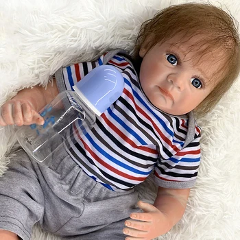 50 см Готова кукла Pouplar Reborn Кукла за деца Меко обнимающееся тялото на Кукла ръчно изработени Bonecas Bebe Играчки Подаръци