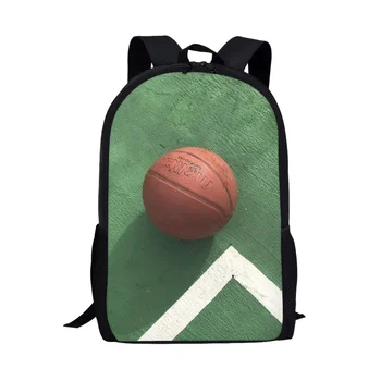 Творчески ученически чанти с баскетбольным принтом за момчета и момичета на средна възраст, раница за тийнейджъри, детска чанта, детска чанта за книги, ученически пособия
