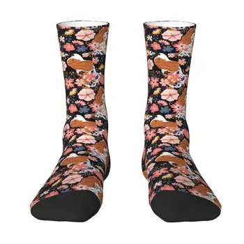 Стръмни чорапи за градината с кавалер Кинг Чарлз спаниелем, мъжки и дамски топли спортни чорапи за баскетбол с 3D принтом куче