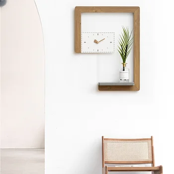 Творчески стенен часовник с поставка в скандинавски стил за дневната, модни домашни часовници, стенни украса, стенни часовници с модерен дизайн, домашен декор
