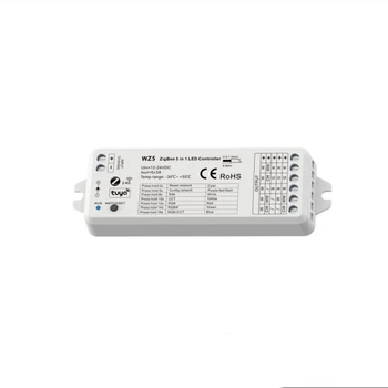 ZigBee & RF 5 in1 led контролер WZ5 DC12-24V Sasha App за RGB RGBW RGBCCT с обикновен цвят на температурата led ленти