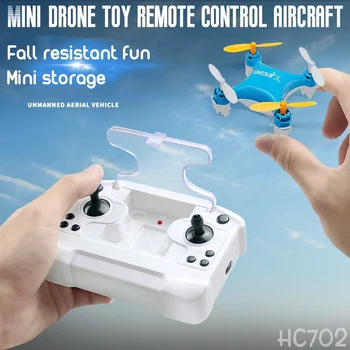 Нова мини-играчка-дрон HC702, хвърляне на 360 °, самолет с дистанционно управление, led светлини, фиксирана височина, Четырехосный самолет, Преносимо съхранение