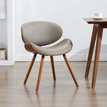 Дизайнерски трапезни столове с акцент, Луксозен Офис, скандинавски хол, Дървена маса за хранене, стол с Ергономичен Модерен вътрешен Двор, Мебели за дома, GG