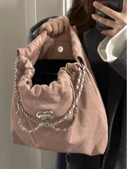 Дамски Чанти Trend Y2K Pink 2023, Чанта През рамо от Изкуствена Кожа, Дамски Ежедневни Чанти-Тоут, Дамска Чанта С горната дръжка, Чанта