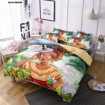 Креативен декоративен комплект спално бельо от серията на Disney с шарени вълшебен пълно дома, домашен текстил с 3D дигитален печат
