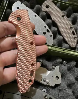 Лилава медни тампон за ножове Рик Hinderer XM18 с шарките на пулсации 3,5 невесомая