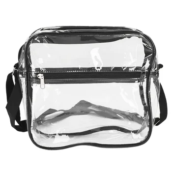 Прозрачната чанта-месинджър, лесен за използване, водоустойчив прозрачна чанта-тоут, портфейл с цип, преносим, видима в рамките на, за пътуване