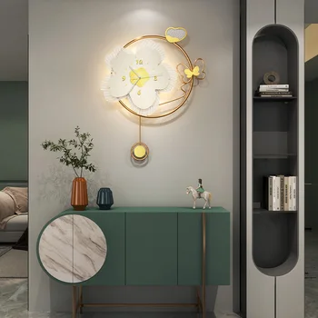 Кухненски стенен часовник с Модерен дизайн, Гигантски електронни Гигантски стенен часовник, минималистичен интериор, Мебели за дневна от El Hogar