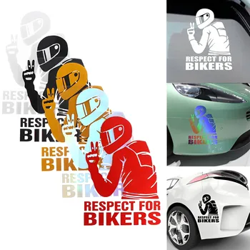 Уважавайте байкерские етикети Автомобил Мотоциклет Vinyl 3D стикер Светоотражающая мотоциклетът 3D стикер Стикер за полагане на автомобила Мото Автоаксесоари