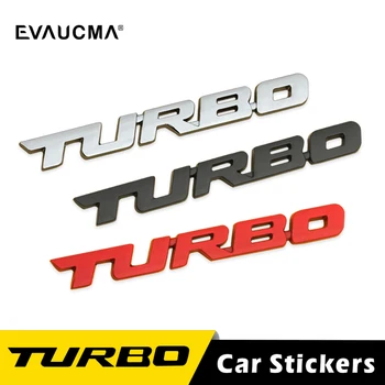 Метални 3D Стикери за автомобили с турбо Универсални стръмни букви от 3D метални сплави Turbo Цинк сплав на Промяна на Стила на етикети Turbo е с турбо