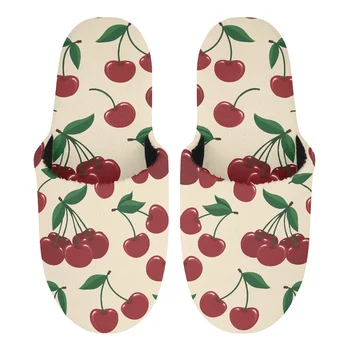 Noisydesigns/нови домашни унисекс мъжки женски пухкави чехли; сезон есен-зима; чифт памучни обувки на големия размер, с мека подметка Starwberry;