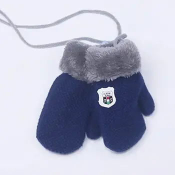 1 Чифт флисовых подкладок, удобни и издръжливи на зимни топли детски плетени калъф за унисекс ръкавици, плетени калъф за ръкавици за улицата