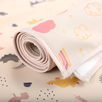 Непромокаема пелена за свободни, моющийся за многократна употреба Дишаща Фланец матрак цилиндър за бебета, Преносим Пътен детски килим baby промяна