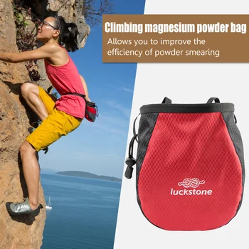 Чанта за магнезий на прах, водоустойчива чанта за чанта от полиестер, Регулируем чанта за вдигане на тежести за рамо, устойчив на спукване за скално катерене на открито