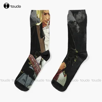 Kurtcobain Чорапи за китара, черни Чорапи, за жени, подарък за Коледа, Унисекс, чорапи за възрастни, юноши, младежи, дигитален печат по поръчка на 360 °