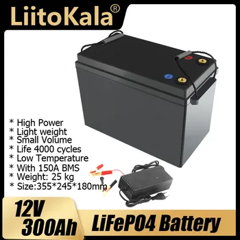 12V 300Ah LiFePO4 Батериите BMS Литиеви Захранващи Батерии 4000 Цикъла За 12,8 V Кемперов RV Golf Cart Оф-роуд Автономни Слънчеви, Вятърни