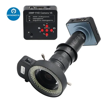 38MP 1080P HD Vision-Индустриална Камера ЦИФРОВА КАМЕРА с Обектив 180X C-Mount Електронен Микроскоп Камера Ремонт Запояване