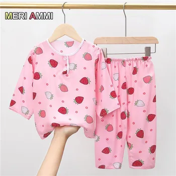 MERI AMMI 2 бр., детски дрехи, дрехи за сън, пижамные комплекти с анимационни зайче за деца от 2 до 11 години, момичета и момчета