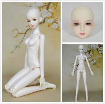 НОВА 1/3 BJD Кукла 60 см Пластмасова шарнирная подвижната кукла Ръчно изработени кукла с бяла кожа