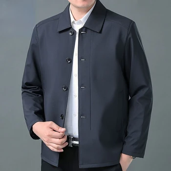 Модерен мъжки якета, бизнес яке, за мъже ветровка, палта, пролет-есен, качествена марка ежедневни однотонная мъжки дрехи 5XL Q533
