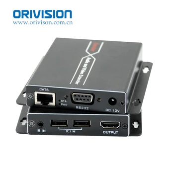ZY-CHK203 4 ДО * 2 ДО 100 м HDMI KVM разклонител с кабел CAT6 1080 P Поддръжка на клавиатура/мишка/RS232/POC/IR управление/HDCP/EDID