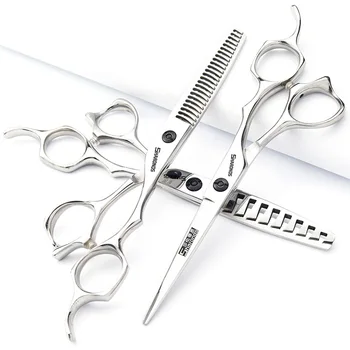 Професионални ножици за коса, 6-инчов фризьорски салон плоски ножица, тънки стоматологични ножица, тънки инструменти