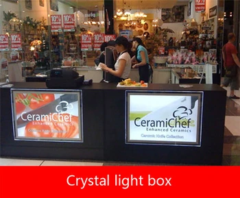 Супертонкие кристални led кутия с формат А3 за дисплея на супермаркет