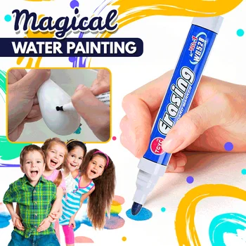 Магическа писалка за рисуване върху вода, стираемый цветен маркер, дръжка за суха дъска на водна основа, с голям капацитет