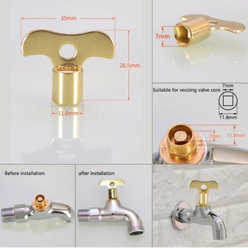 Ключовете от радиатора кран за подаване на вода за въздушни клапани Вода инструмент Кран за подаване на вода Ключове писалка совалка