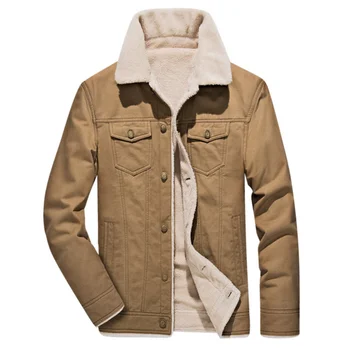 Зимни мъжки дебело яке, топло ежедневното палто с отложным яка, копчета, основен стил, палто с отложным яка